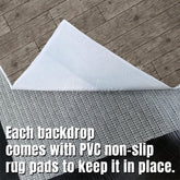 Aperturee - Aperturee Grey Vibe Dark Wood Fabric Floor Backdrop For Photo